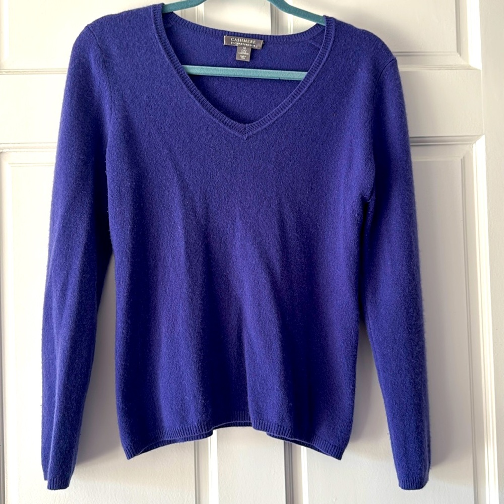 Charter Club 100% Cashmere Sweater (Deep Purple)